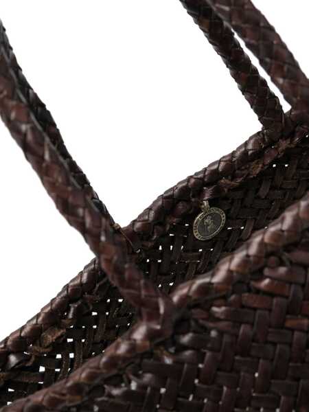 Genti de umar DRAGON DIFFUSION Small Grace Basket Bag BROWN Femei (BM 19475705) 4