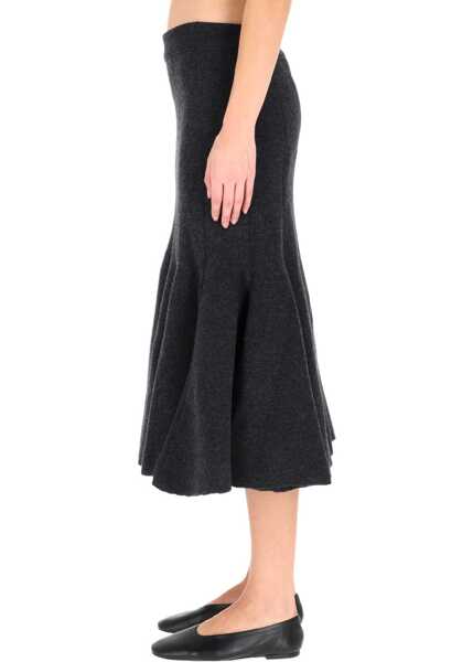Fuste casual Bottega Veneta Cashmere Midi Skirt GREY Femei (BM 19475708) 3