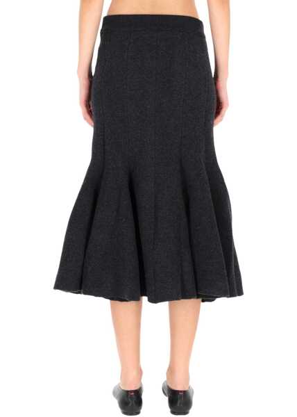 Fuste casual Bottega Veneta Cashmere Midi Skirt GREY Femei (BM 19475708) 4