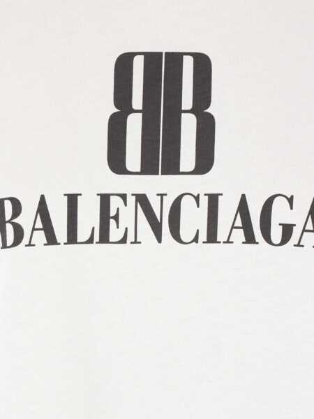 Tricouri Balenciaga T-Shirt With Logo WHITE Femei (BM 19475717) 4