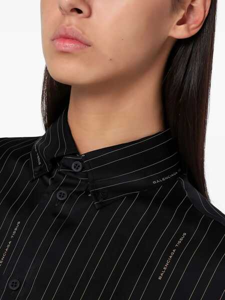 Bluze Balenciaga Cocoon Shirt BLACK Femei (BM 19475738) 5