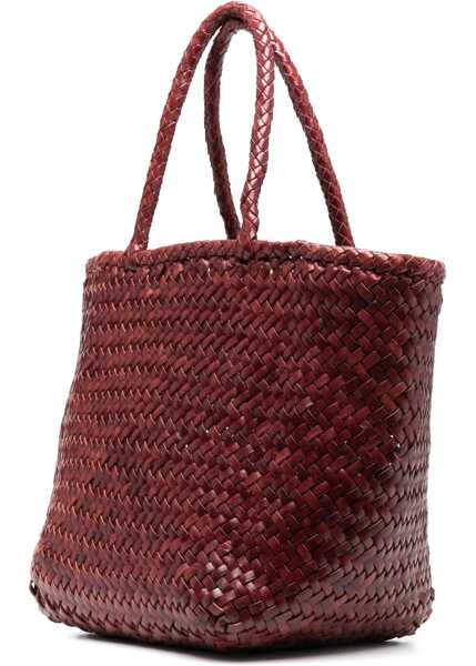 Genti de umar DRAGON DIFFUSION Small Grace Basket Bag BORDEAUX Femei (BM 19475756) 3