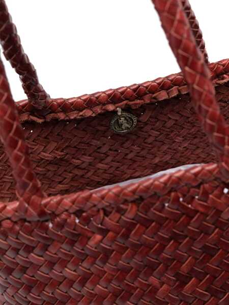 Genti de umar DRAGON DIFFUSION Small Grace Basket Bag BORDEAUX Femei (BM 19475756) 4