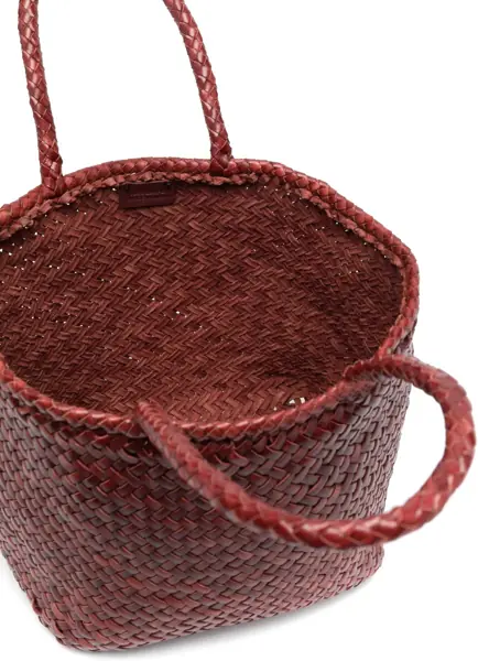 Genti de umar DRAGON DIFFUSION Small Grace Basket Bag BORDEAUX Femei (BM 19475756) 5