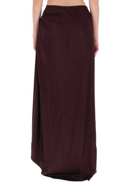 Fuste casual Dries Van Noten Long Humila Skirt BORDEAUX Femei (BM 19475777) 4