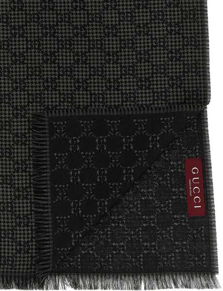 Esarfe Gucci Wool And Silk Scarf BLACK Femei (BM 19475819) 2