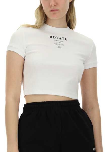 Tricouri ROTATE Birger Christensen T-Shirt With Logo WHITE Femei (BM 19475846) 4