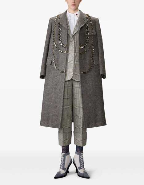 Sacouri Thom Browne Prince of Wales wool Blazer BLK/WHT Femei (BM 19476206) 2