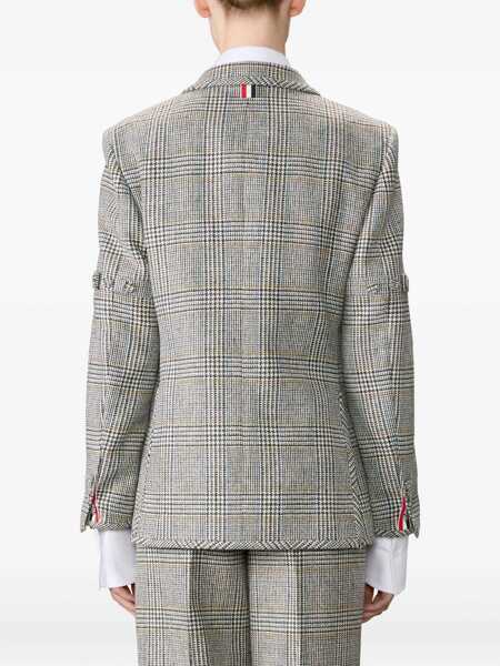 Sacouri Thom Browne Prince of Wales wool Blazer BLK/WHT Femei (BM 19476206) 4