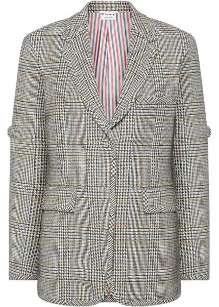 Sacouri Thom Browne Prince of Wales wool Blazer BLK/WHT Femei (BM 19476206) 1