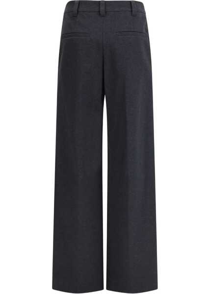 Pantaloni casual Brunello Cucinelli Tailored Trousers ANTRACITE Femei (BM 19476233) 2