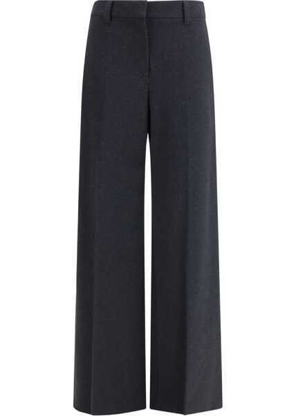 Pantaloni casual Brunello Cucinelli Tailored Trousers ANTRACITE Femei (BM 19476233) 1