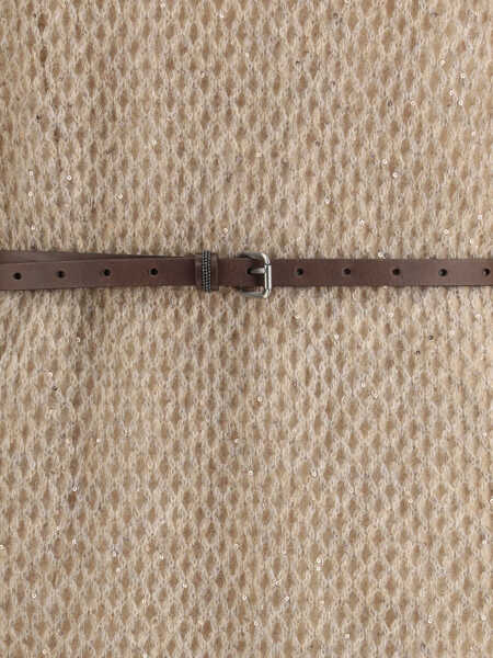 Rochii Brunello Cucinelli Perforated knit Dressss BROWN CALDO Femei (BM 19476239) 3