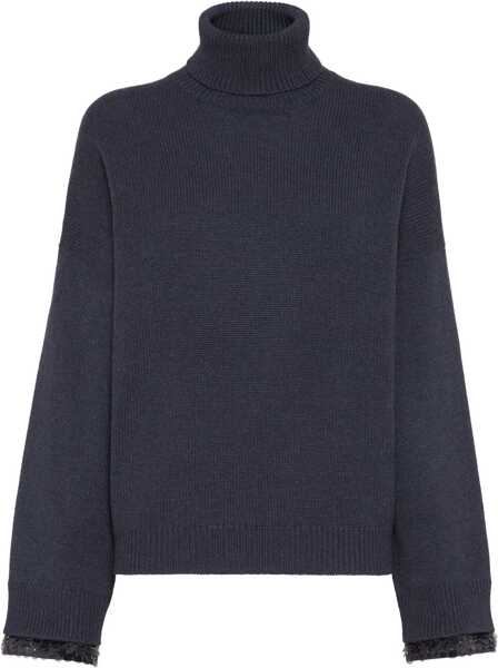 Pulovere Brunello Cucinelli Cashmere and silk Sweater BLU FREDDO Femei (BM 19476251) 1