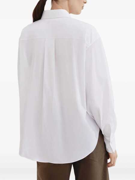 Camasi casual Brunello Cucinelli Cotton poplin Shirt BIANCO Femei (BM 19476281) 4