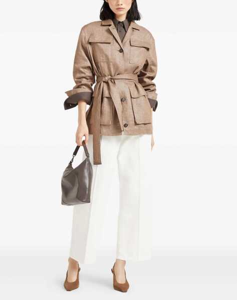 Pantaloni casual Brunello Cucinelli Contemporary Square Trousers NATURALE Femei (BM 19476287) 2