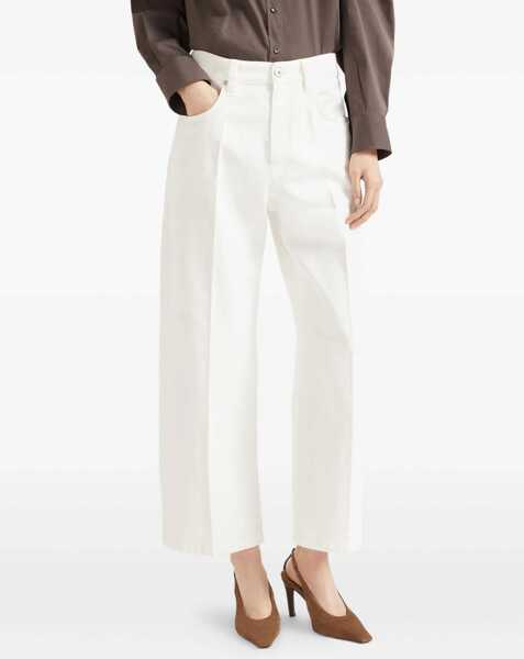 Pantaloni casual Brunello Cucinelli Contemporary Square Trousers NATURALE Femei (BM 19476287) 3