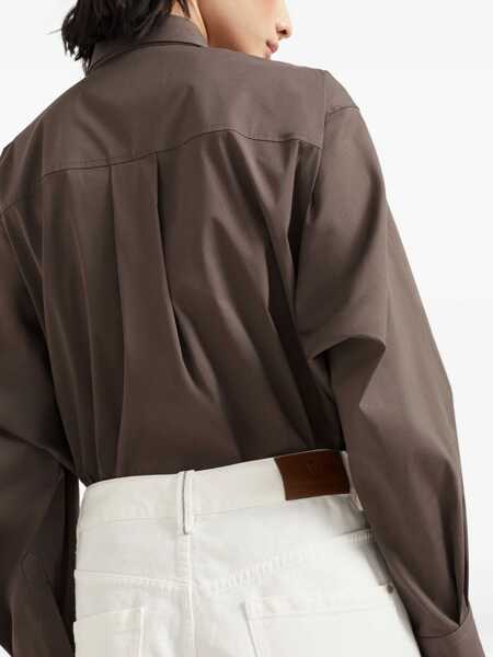 Pantaloni casual Brunello Cucinelli Contemporary Square Trousers NATURALE Femei (BM 19476287) 5