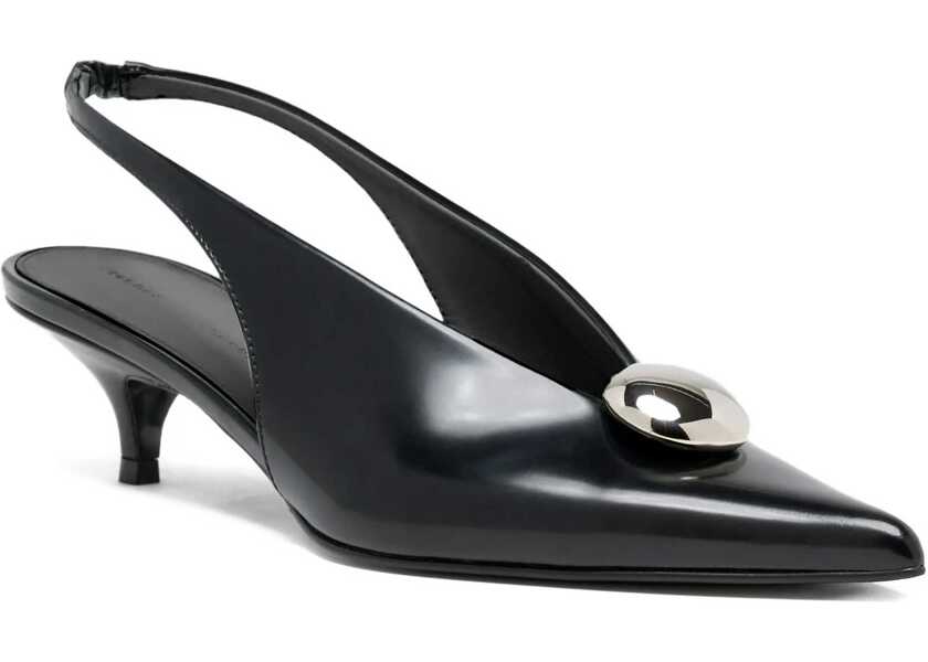 Pantofi cu toc Proenza Schouler Dome Slash Slingbacks in Polished Calf BLACK Femei (BM 19476296) 2