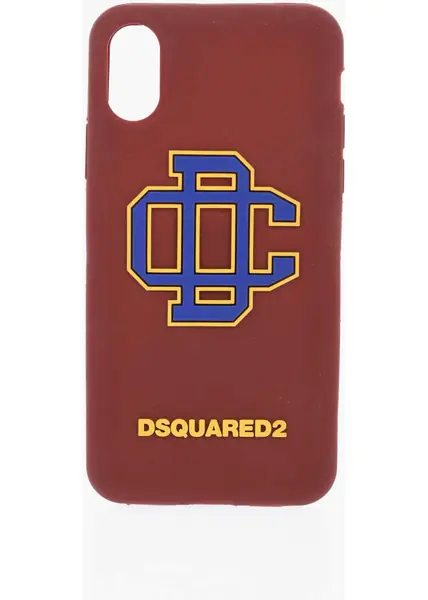 Huse mobil & tablete DSQUARED2 Silicone Iphone X Case With Embossed Monogram Red Barbati (BM 19476407) 1