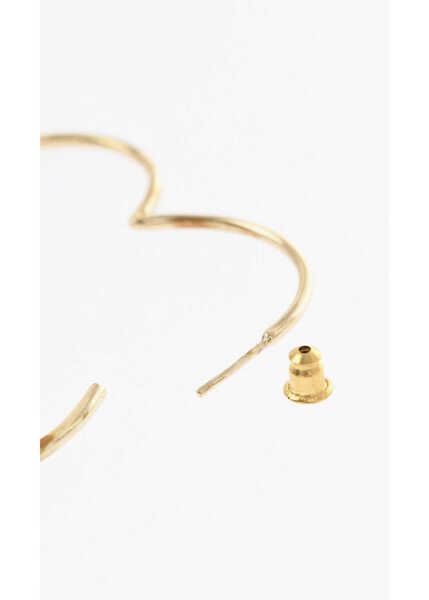 Cercei SIMONE ROCHA Golden Effect Metal Earrings With Floral Design Gold Femei (BM 19476410) 3