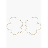 Cercei SIMONE ROCHA Golden Effect Metal Earrings With Floral Design