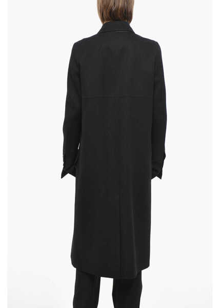 Paltoane Rick Owens Porterville Double-Breasted Officier Twill Wool Coat Black Femei (BM 19476413) 3