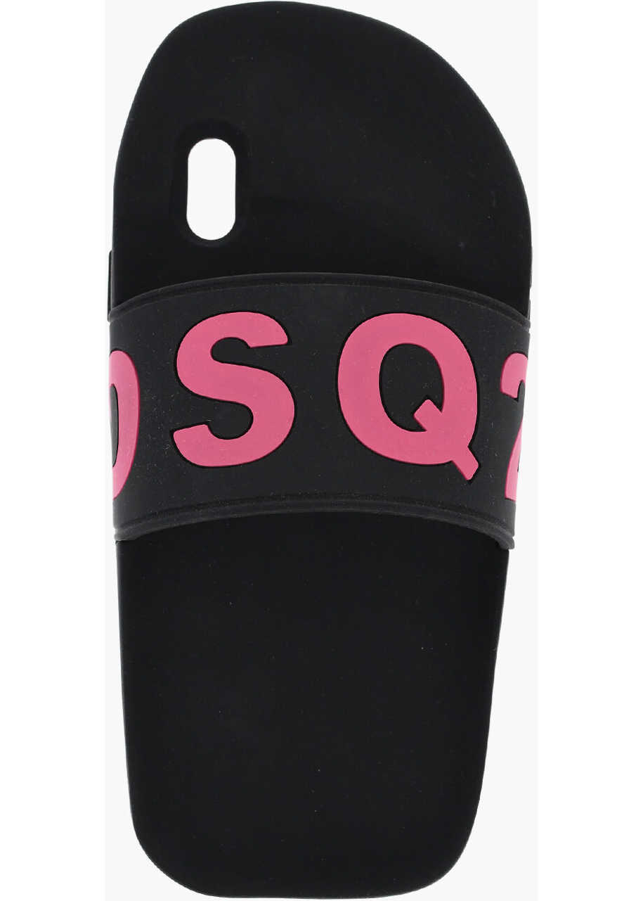 Huse mobil & tablete DSQUARED2 Silicone Slipper Iphone X Case Black Barbati (BM 19476425) 1