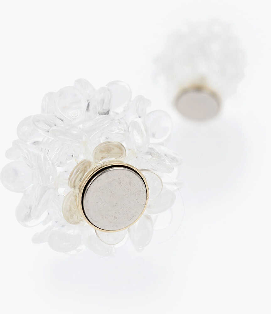 Cercei SIMONE ROCHA Single Magnetic Earring With Floral Design White Femei (BM 19476434) 3