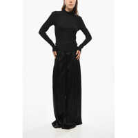 Topuri Tory Burch Dama - Bluze Tory Burch Turtleneck Viscose Top With Buttoned Detail Black Femei (BM 19476443) - B-mall.ro