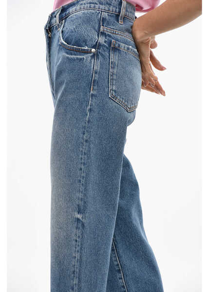 Blugi drepti MSGM Regular Waist And Regular Fit Jeans 18Cm Blue Femei (BM 19476452) 2