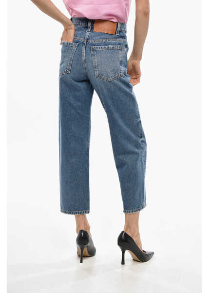 Blugi drepti MSGM Regular Waist And Regular Fit Jeans 18Cm Blue Femei (BM 19476452) 3