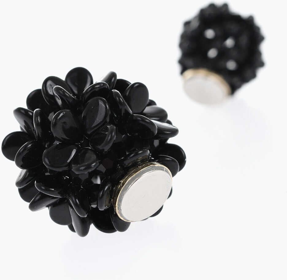 Cercei SIMONE ROCHA Single Magnetic Earring With Floral Design Black Femei (BM 19476455) 3
