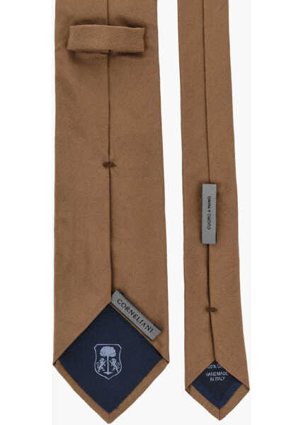 Cravate CORNELIANI Solid Color Silk Tie Brown Barbati (BM 19476467) 3