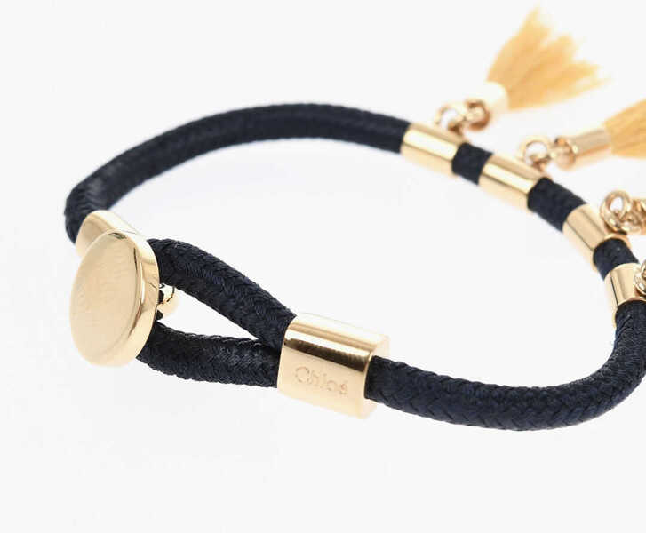Bratari Chloe Rope Bracelet With Golden Metal Details And Tassels Blue Femei (BM 19476476) 2