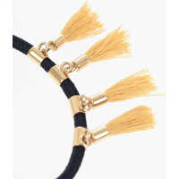 Bratari Chloe Dama - Bratari Chloe Rope Bracelet With Golden Metal Details And Tassels Blue Femei (BM 19476476) - B-mall.ro