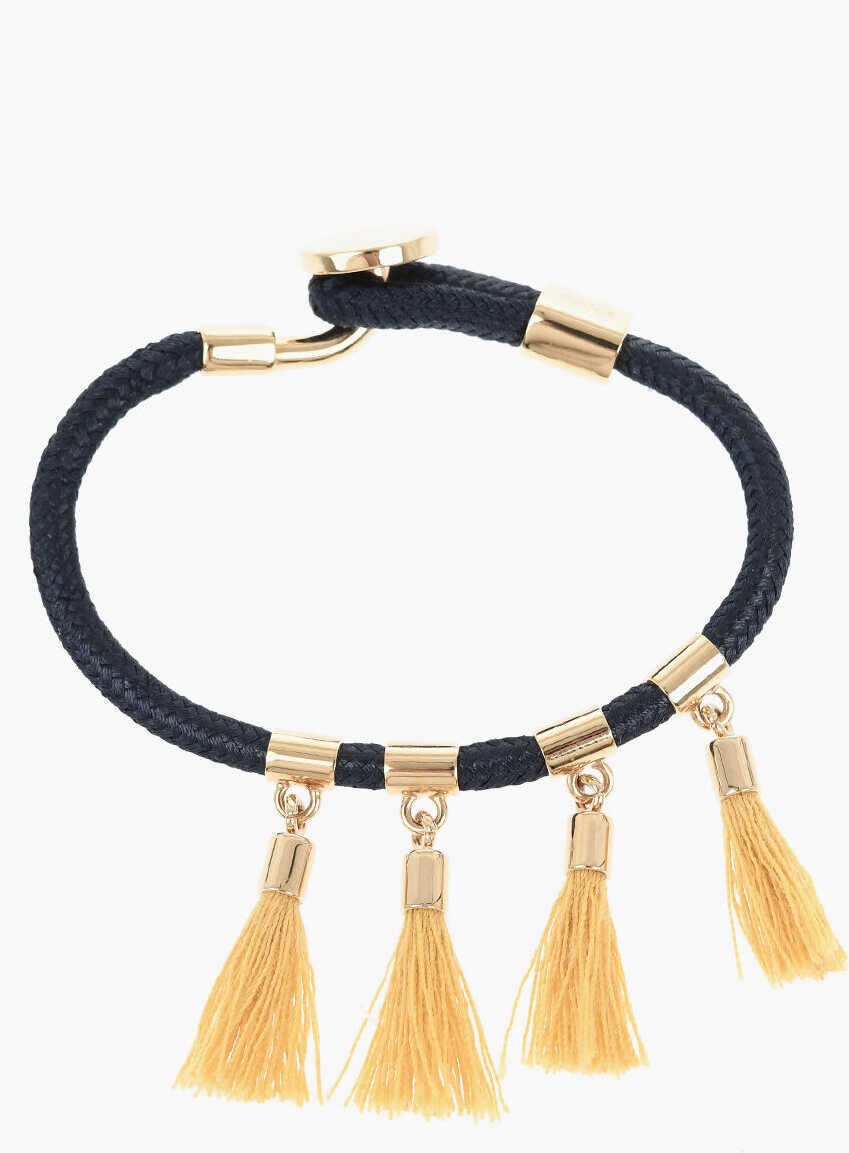 Bratari Chloe Rope Bracelet With Golden Metal Details And Tassels Blue Femei (BM 19476476) 1