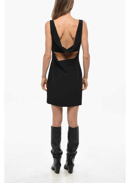 Rochii scurte Givenchy Bare Back Sheath Dress With Draped Detail Black Femei (BM 19476494) 3