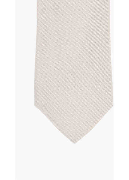Cravate CORNELIANI Code Solid Color Silk Tie Beige Barbati (BM 19476500) 2