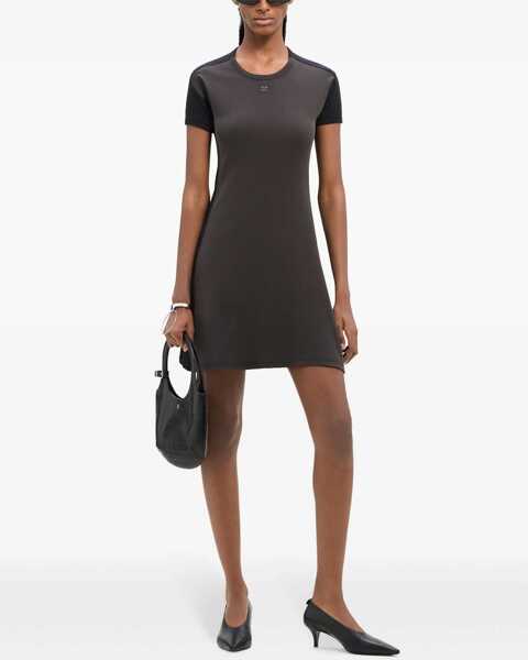 Rochii scurte COURRGES Two-Tone A-Line Mini Dress Black Femei (BM 19476515) 2