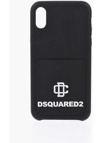 Huse mobil & tablete DSQUARED2 Eco-Leather Iphone X Case With Card Pocket Black Barbati (BM 19476518) 1