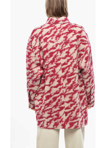 Paltoane Isabel Marant Etoile Patterned Wool Harveli Overshirt Beige Femei (BM 19476590) 3