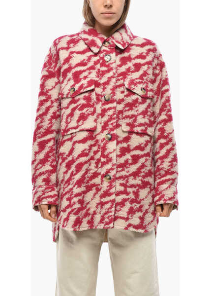 Paltoane Isabel Marant Etoile Patterned Wool Harveli Overshirt Beige Femei (BM 19476590) 1