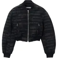 Bomber jacket Embroidered Denim Cropped Fit Bomber Jacket Femei