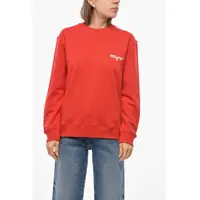 Bluze de trening MSGM Cotton Crew-Neck Sweatshirt With Embroidery Logo
