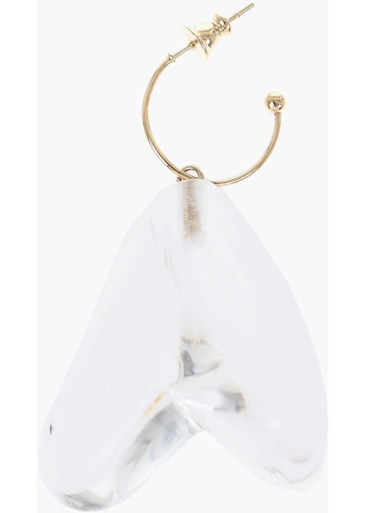 Cercei SIMONE ROCHA Single Earring With See-Through Heart-Shaped Pendant White Femei (BM 19476608) 1