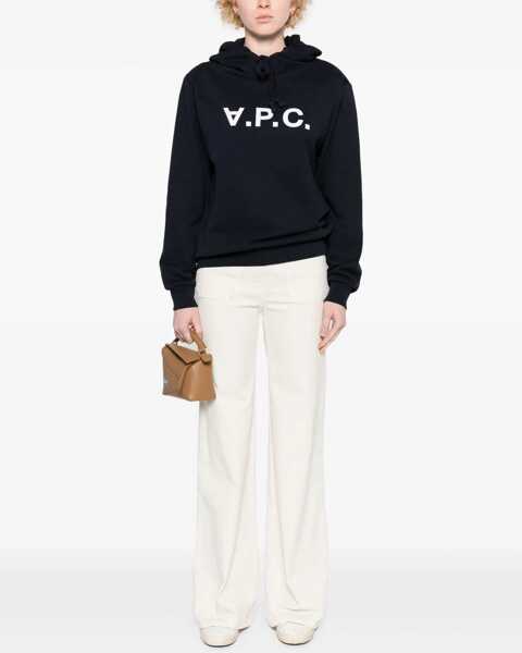 Bluze de trening A.P.C. Cotton Hoodie With Velvet Logo Blue Femei (BM 19476611) 3