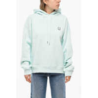 Bluze de trening Fleeced-Cotton Hoodie With Embroidery Femei