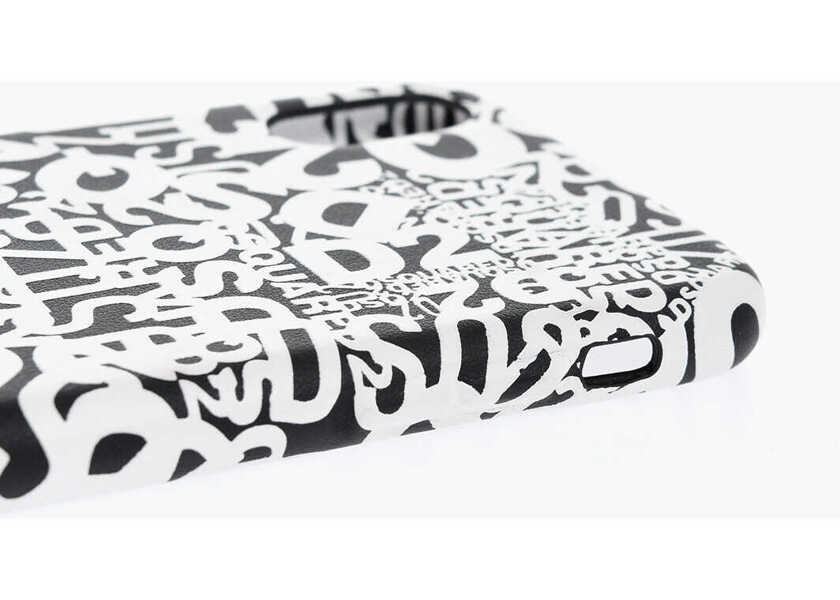 Huse mobil & tablete DSQUARED2 Monogram Patterned Iphone X Case Black & White Barbati (BM 19476629) 3
