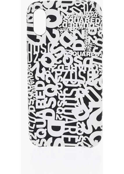 Huse mobil & tablete DSQUARED2 Monogram Patterned Iphone X Case Black & White Barbati (BM 19476629) 1